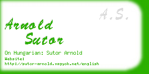 arnold sutor business card